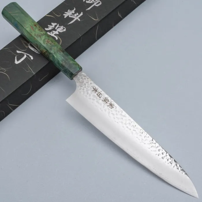 Kazoku Uteki Burlwood Green Gyuto 21 cm