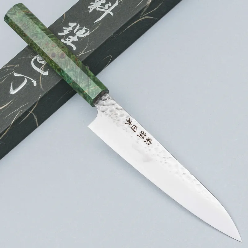Kazoku Uteki Burlwood Green Petty 15 cm