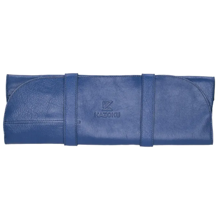 Kazoku Leder-Messer Mappe Himmelblau 7 Fach