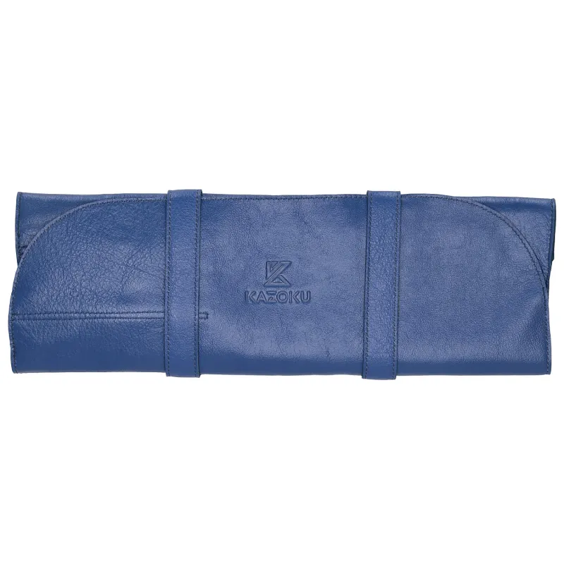Kazoku Leather Knife Folder Skyblue 7 compartment