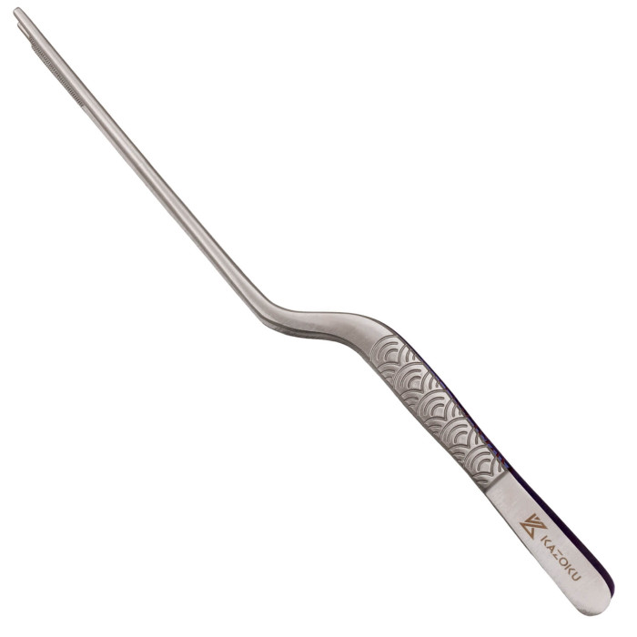 Kazoku Gourmet Tweezers Wave Gray 20 cm
