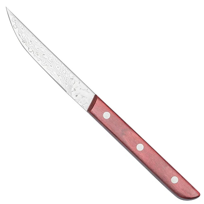 Kazoku AUS10 Damask Steak Knife Red 11 cm
