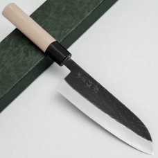 Kazoku Kaji Black Santoku 17 cm