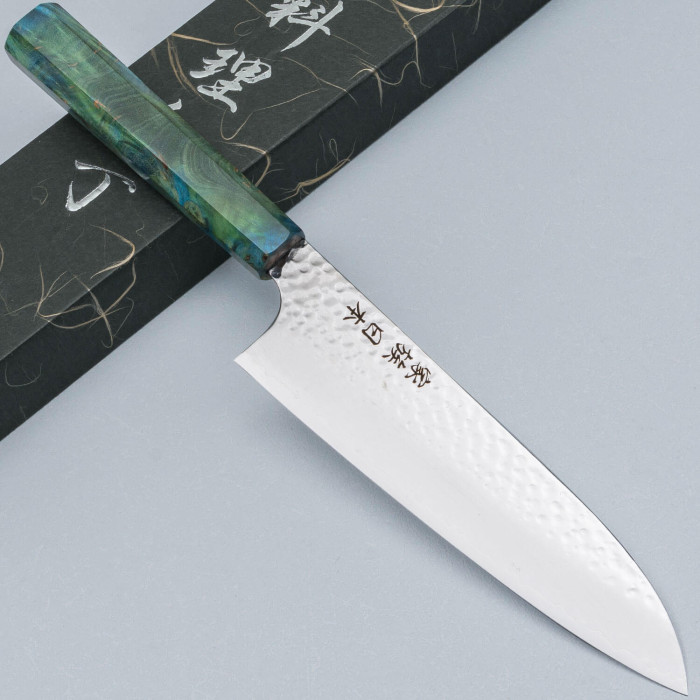 Kazoku Uteki Burlwood Green Santoku