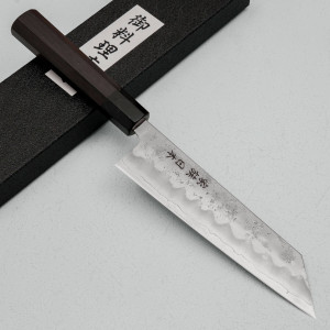 Kazoku Ginsan Nashiji Ebony Black Bunka 17 cm