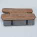 Kazoku Leder-Messer Mappe Braun 4 Fach