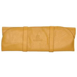 Kazoku Leather Knife Folder Yellow 7 compartment