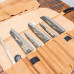 Kazoku Leather Knife Case Brown 7 Compartments