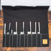 Kazoku Canvas Knife Case Black 11 Compartments
