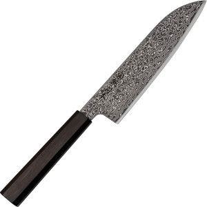Kazoku Rinmon Santoku aus Ebenholz, 18 cm
