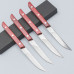 Kazoku AUS10 Damask Steak Knife Red 11 cm (set of 4)