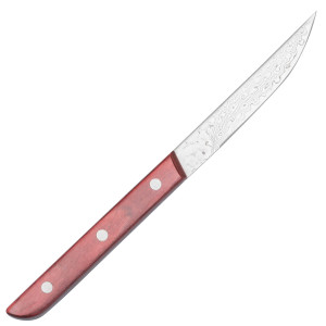 Kazoku AUS10 Damask Steak Knife Red 11 cm