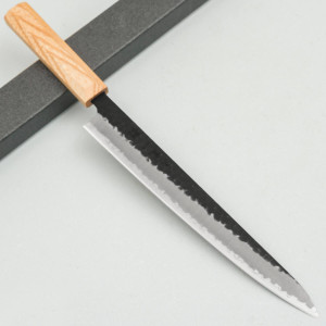 Kazoku Aogami Super Wa Kurouchi Sujihiki 24 cm