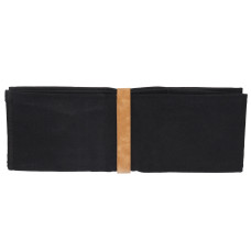 Kazoku Canvas Knife Case Black 11 Compartments