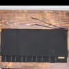 Kazoku Canvas Knife Case Black 11 Compartments