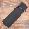 Kazoku Canvas Knife Case Black 11 Compartments