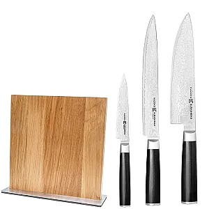 Kazoku Kurashikku Knife Set 3 Piece + Magnetic Knifeblock