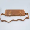Kazoku Leather Knife Bag 10 Compartments Cognac