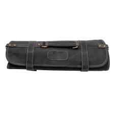 Kazoku Leather Knife Bag 10 Compartments Black