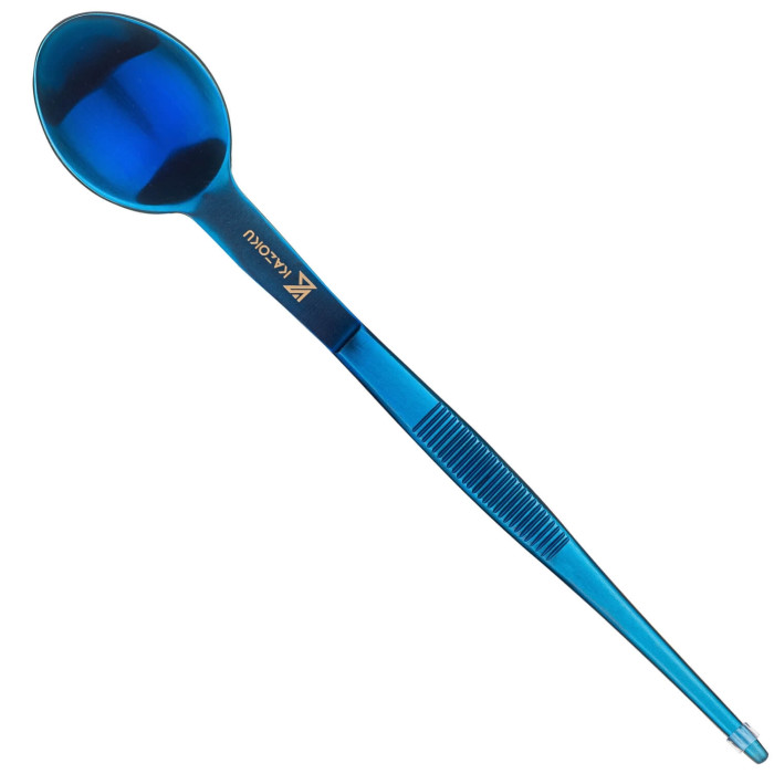 Kazoku Tasting Spoon With Tweezers Blue
