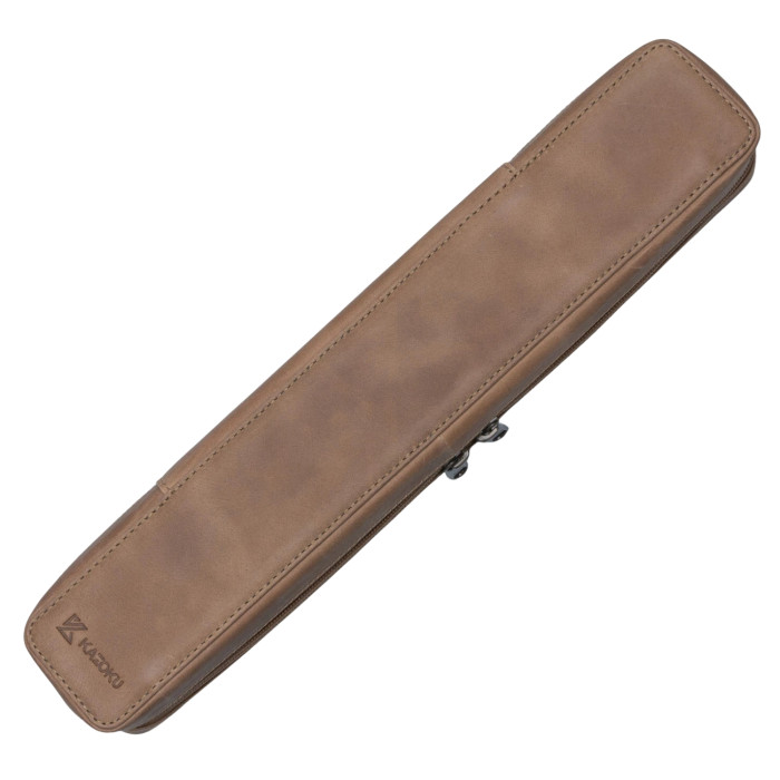 Kazoku Leder-Messer Mappe Braun 4 Fach