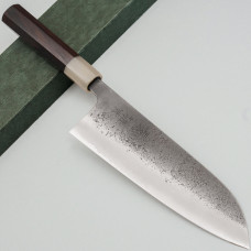 Kazoku x Wakui Kurouchi Shirogami #2 Santoku 18 cm